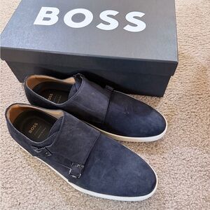Boss Men's Dark Suede Loafers